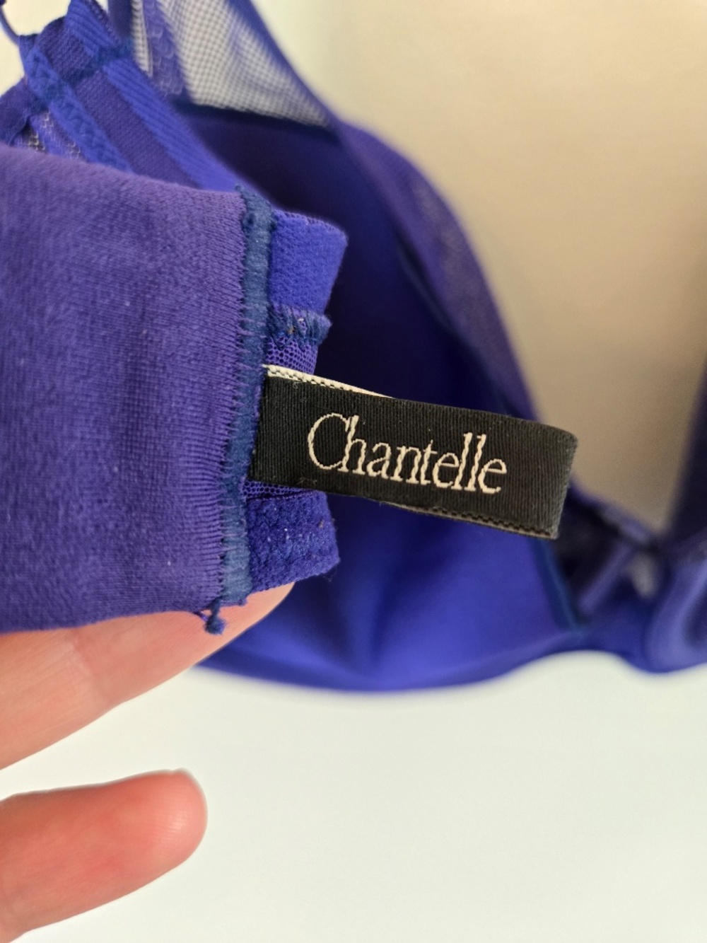 Chantelle Blue Mesh Bra - 34D/E - Picture 6 of 6